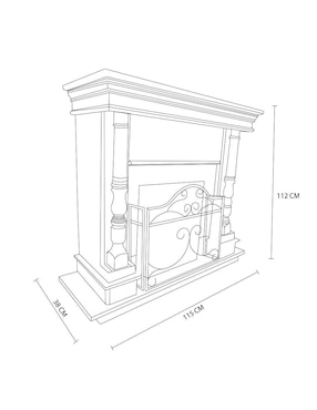 Calefactor de chimenea eléctrico Mil Luces de 127 V
