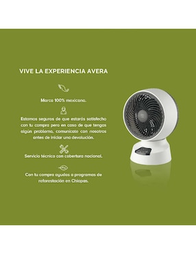 Ventilador de escritorio Avera con control remoto 3 velocidades