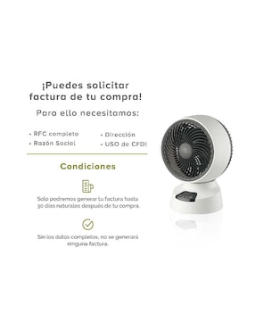 Ventilador de escritorio Avera con control remoto 3 velocidades