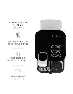 Cafetera de cápsula Nespresso F541-CO-BK-NE