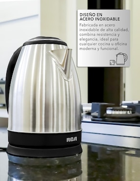 Tetera eléctrica Rca de acero inoxidable