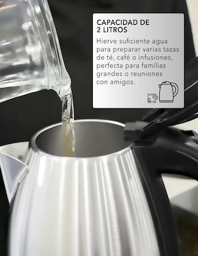 Tetera eléctrica Rca de acero inoxidable