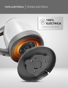 Tetera eléctrica Rca de acero inoxidable