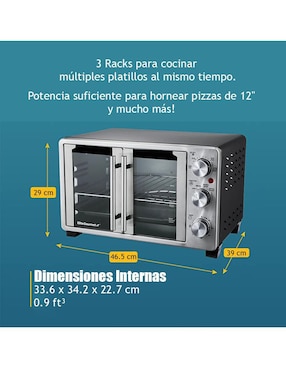 Horno convección Elite Gourmet ET02530M 25 L