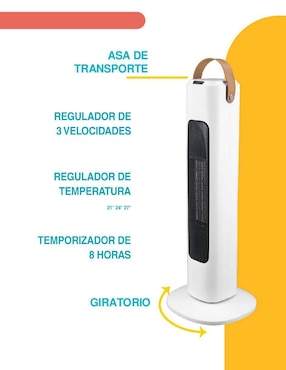 Ventilador de torre Pido Todo con control remoto 3 velocidades