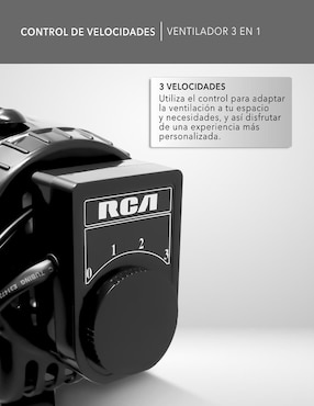 Ventilador 3 en 1 Rca 3 velocidades