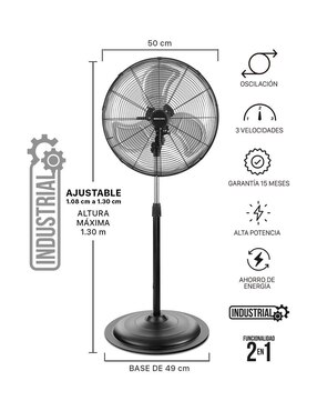 Ventilador de pedestal Beckon 3 velocidades