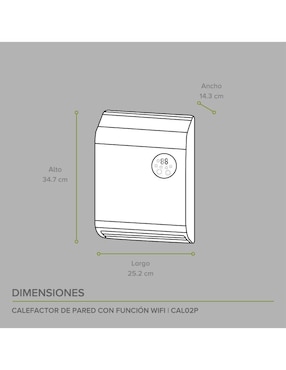 Calefactor de pared eléctrico Avera de 127 V