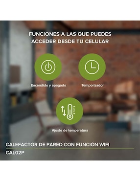 Calefactor de pared eléctrico Avera de 127 V