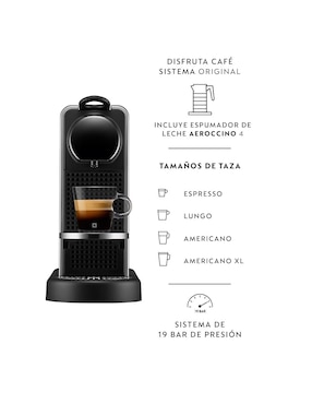Cafetera de cápsula Nespresso Citiz Platinum A4KD140-MX-TINE