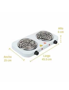 Parrilla eléctrica Iusa IU-2E2000 de acero