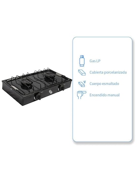 Parrilla Iusa PGLP 2QJ de acero