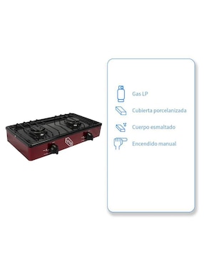 Parrilla Iusa PGLP 2QV de acero