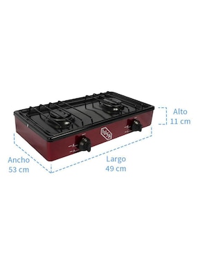 Parrilla Iusa PGLP 2QV de acero