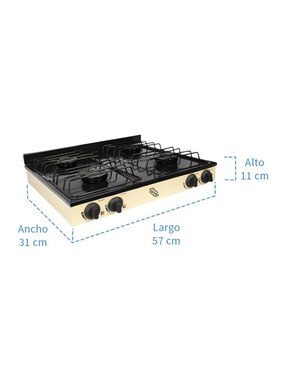 Parrilla Iusa PGLP 4QA de acero