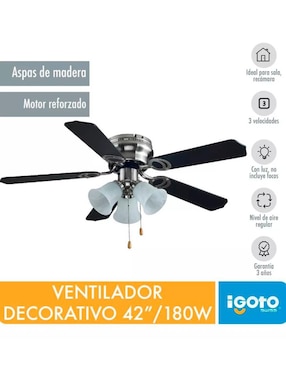 Ventilador de techo Igoto 3 velocidades
