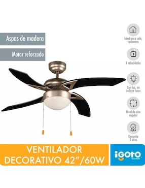 Ventilador de techo Igoto 3 velocidades