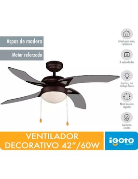 Ventilador de techo Igoto 5 velocidades