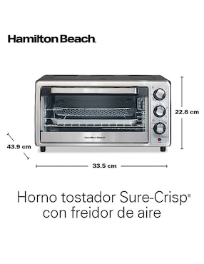 Horno eléctrico freidora Hamilton Beach Sure-Crisp 14 l