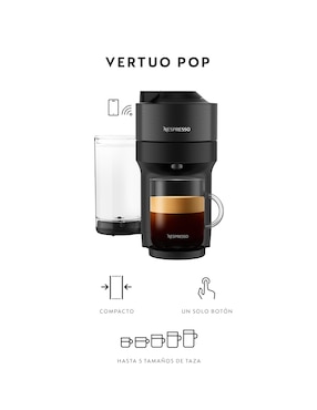 Cafetera multicápsulas Nespresso vertuo pop a3kgdv6-usbk-ne