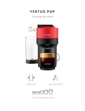 Combo cafetera y aeroccino Nespresso Vertuo Pop A3KGCV6-USRE-NE