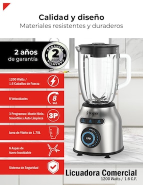 Licuadora Bogner bsb01a 8 velocidades