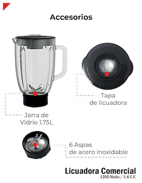Licuadora Bogner bsb01a 8 velocidades