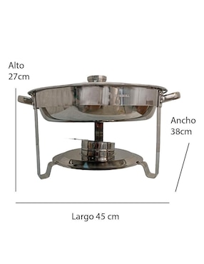 Chafer bufetera de acero inoxidable Comerzalia 1 compartimento