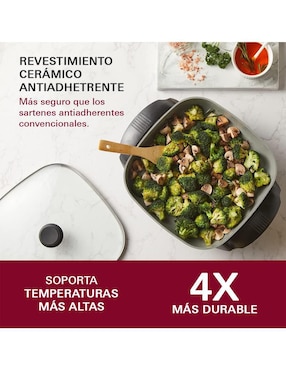 Sartén eléctrico con tapa Elite Gourmet de aluminio