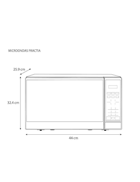 Horno de microondas convencional Midea modelo MMDF07S2BW 0.7 pies cúbicos