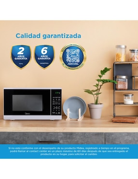 Horno de microondas convencional Midea modelo MMDF07S2BW 0.7 pies cúbicos