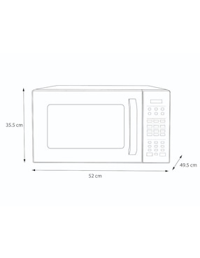Horno de microondas convencional Midea modelo MMDX11S2MG 1.1 pies cúbicos