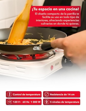 Parrilla eléctrica Rca RC1000A de acero