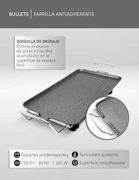Parrilla eléctrica Rca RC-45 de aluminio