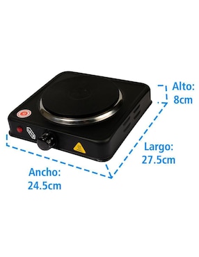 Parrilla eléctrica Iusa IU-1D1000 de acero