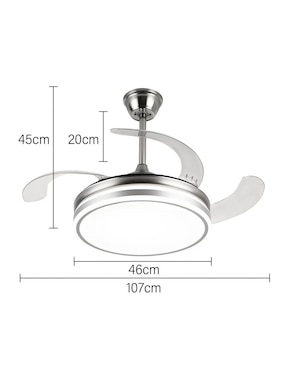 Ventilador de techo Megaluz con control remoto 6 velocidades