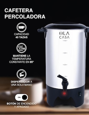 Percoladora Ola Casa 5 bares 40 tazas