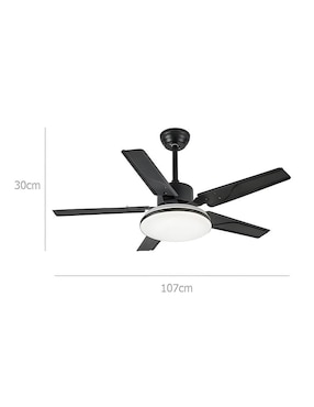 Ventilador de techo Megaluz con control remoto 6 velocidades