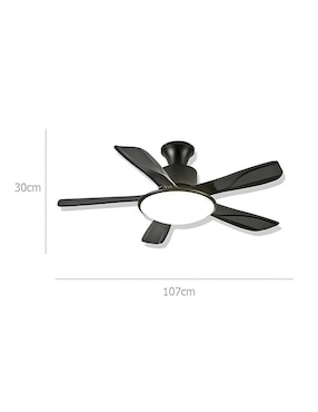 Ventilador de techo Megaluz con control remoto 6 velocidades