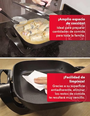 Sartén eléctrico con tapa Rca RC-3030C de cerámica