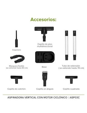 Aspiradora ciclónica Avera asp03c 400 ml