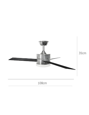 Ventilador de techo Megaluz con control remoto 6 velocidades