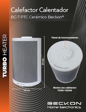 Calefactor torre eléctrico Beckon de 110 V - 127 V