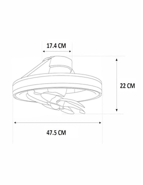 Ventilador de techo JWJ con control remoto 6 velocidades