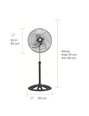 Ventilador de pedestal Mytek 3 velocidades