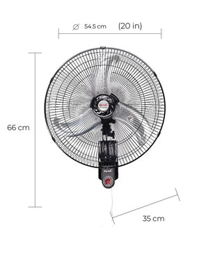 Ventilador de pared Mytek 3 velocidades