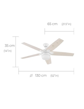 Ventilador de techo Prominence Home con control remoto 3 velocidades