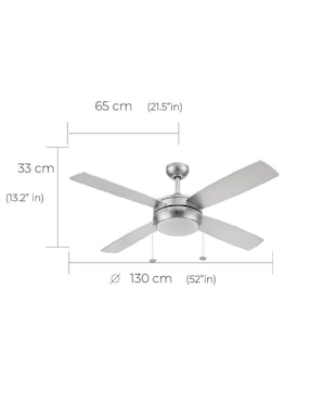 Ventilador de techo Prominence Home con control remoto 3 velocidades
