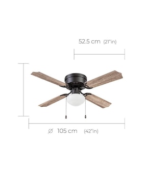Ventilador de techo Prominence Home con control remoto 3 velocidades