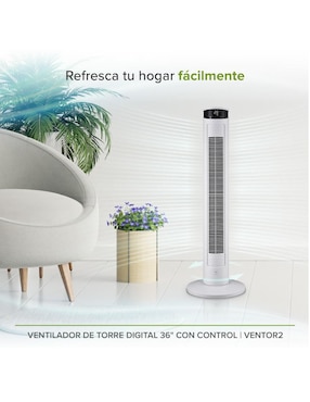 Ventilador de torre Avera con control remoto 3 velocidades